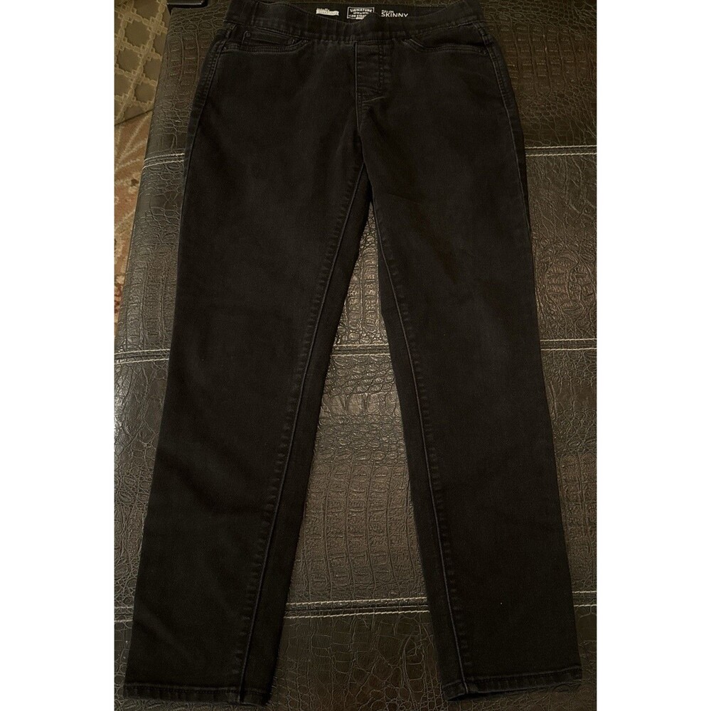 Levi Signature Gold Totally Shaping Black Pull-On Skinny Jeans SIZE-8M